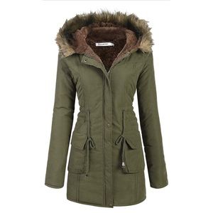 Women hooded jacket warm